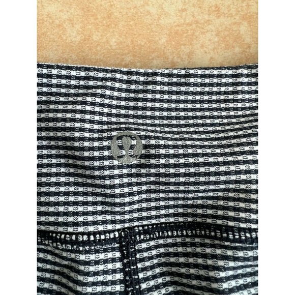 Lululemon‎ Athletica front detail Ribbon navy leggings size 4 - Picture 6 of 9